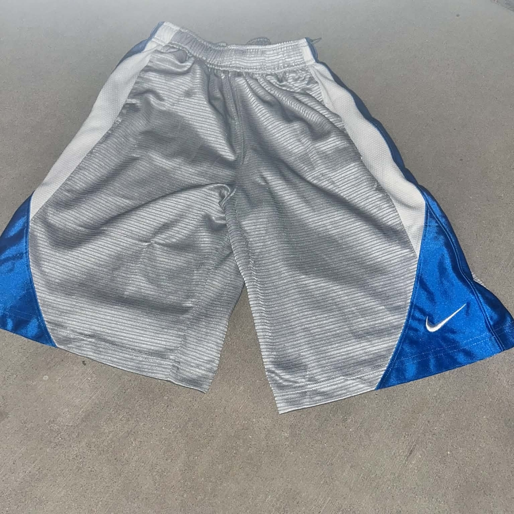 Nike Men's Athletic Shorts - Silver and Blue